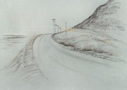 ELIZABETH DURACK (1915-2000), Old Wyndham Cemetery, pencil and collage on paper, signed centre right "Elizabeth Durack, '81", 37 x 52cm overall, 62 x 75cm overall