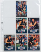 1999 SELECT MILLENNIUM GAME OF THE CENTURY CARLTON V COLLINGWOOD: Twelve cards, all of them with added signatures, including such players as Anthony Koutoufides, Andrew McKay, and Simon Beaumont; also one Select 98 Glenn Manton signed card. (13 cards) - 2