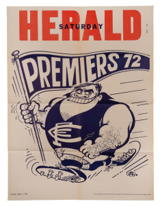 1972 original WEG Carlton Premiership poster, in very fine condition, 66 x 50cm.
