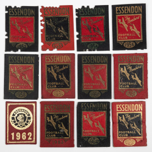ESSENDON FOOTBALL CLUB: MEMBERSHIP TICKETS for Seasons 1952 (Scholar's), 1953 (Scholar's), 1954 (Scholar's), 1956, 1958, 1959, 1960, 1961, 1963, 1964 and 1967. Also, a 1962 Essendon Club Membership Ticket, (12 items).