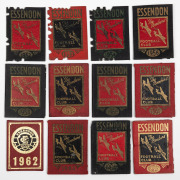ESSENDON FOOTBALL CLUB: MEMBERSHIP TICKETS for Seasons 1952 (Scholar's), 1953 (Scholar's), 1954 (Scholar's), 1956, 1958, 1959, 1960, 1961, 1963, 1964 and 1967. Also, a 1962 Essendon Club Membership Ticket, (12 items).