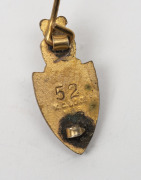 FOOTSCRAY FOOTBALL CLUB: 1950 Players & Staff Interstate Trip badge, by K.G. Luke; numbered "52" on reverse. The only example we have offered. - 2