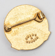 FOOTSCRAY FOOTBALL CLUB: A group of badges, comprising of a 1940s Footscray "CHEER CLUB" membership badge (#85, by K.G. Luke), 1950s "FFC" Club supporter's badge (by K.G. Luke), and circa 1980 "BULLDOG SUPPORTERS" badge (by Swann & Hudson), (3 items). - 7