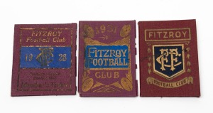 FITZROY FOOTBALL CLUB:&nbsp;1928, 1931 and 1955 Membership tickets, with fixture lists, office bearers and holes punched for games attended.