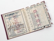 FITZROY FOOTBALL CLUB:&nbsp;1928, 1931 and 1955 Membership tickets, with fixture lists, office bearers and holes punched for games attended. - 2