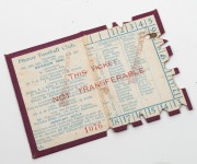 FITZROY FOOTBALL CLUB:&nbsp;1928, 1931 and 1955 Membership tickets, with fixture lists, office bearers and holes punched for games attended. - 3