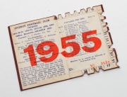 FITZROY FOOTBALL CLUB:&nbsp;1928, 1931 and 1955 Membership tickets, with fixture lists, office bearers and holes punched for games attended. - 4