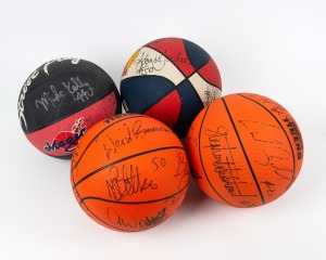 Four signed basketballs including Andrew Gaze