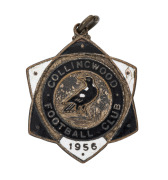 1956&nbsp;COLLINGWOOD Membership fob (#1289) by Bertram Bros., together with a rare supporters' stick pin from the same year and manufacturer. (2 items). - 2