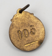 "COLLINGWOOD FOOTBALL SOCIAL CLUB 1940-41" Membership fob (#105) in excellent condition. The first example we have offered; the only other example known to us being in the Collingwood Football Club Archival Collection. - 2