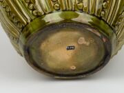V.A.P. (VICTORIA ART POTTERY) green and pink glazed pottery jardiniere by WILLIAM FERRY, 19th/20th century, ​​​​​​​27cm high. - 3