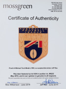 MICHAEL TUCK MEDAL PROOF: A 1992 Proof of the Michael Tuck Medal, from the collection of sculptor/die-sinker Jeff Rae, who has signed the Certificate of Authenticity which accompanied the medal when bought by the present vendor at an auction in June 2014. - 3