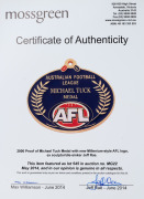 THE MICHAEL TUCK MEDAL PROOF: A 2000 Proof of the redesigned MICHAEL TUCK Medal with the new Millenium-style AFL logo, from the collection of sculptor/die-sinker Jeff Rae, who signed the Certificate of Authenticity that accompanied this medal when it was - 3