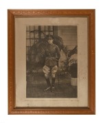 WALTER LINDRUM INTEREST: Framed large format photograph of Edward the Prince of Wales in military uniform. Note: This piece originally adorned Walter Lindrum's personal billiard room at his Albert Park property in Melbourne. 100 x 82cm overall