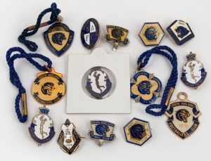 SOUTH ADELAIDE FOOTBALL CLUB: 1949 - 1979 collection of badges and fobs; slight duplication. (Total: 14).
