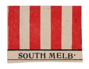 1910 Richardsons Hotel "Team Colour Fixture Cards" printed on both sides - Carlton / South Melbourne. VG condition. Rarity 10. - 2