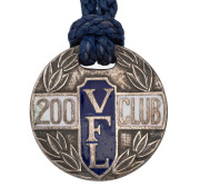 VFL 200 CLUB: 1979 membership medallion engraved '111 B. Round' on reverse. Round became a member of the illustrious 200 Club while playing for the South Melbourne Swans against his previous club, Footscray, at the Western Oval in May of 1979.