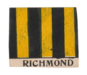 1910 Richardsons Hotel "Team Colour Fixture Cards" printed on both sides - Richmond / University. Very good condition. Rarity 10.