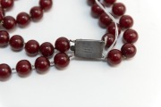 RHODA WAGER sterling and bakelite bead double strand necklace, circa 1920s, stamped "CURIO SHOP, EAST ST. SYDNEY", 60cm long - 2
