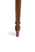 A rare antique Australian Colonial rose mahogany two drawer hall table with low paladian back and turned tapered legs, New South Wales origin, circa 1835, 85cm high, 92cm wide, 53cm deep - 2