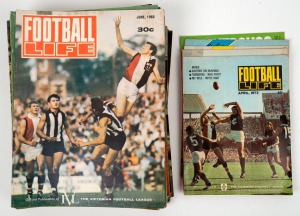 FOOTBALL LIFE: Barry Round's collection of thirty-seven issues of 'Football Life' magazine, spanning the years 1968 to 1976.