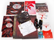 SWANS TEAM OF THE CENTURY: Barry Round's tickets, programmes, and menu from the evening of his induction into the August 8th 2003 Swans Team of the Century, plus tickets/programmes/menus from Round's attendance at various Swans celebrations related to the