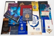BROWNLOW MEDAL DINNERS: Barry Round's two Souvenir Programs from his 1981 Brownlow Medal Dinner win, together with more than thirty menus, invitations, and programmes from many subsequent Brownlow Medal Dinners through to 2007, plus commemorative DVD.