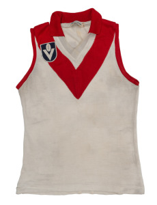 Barry Round's match-worn 1978 South Melbourne Swans VFL guernsey, VFL logo on front, number 25 on back.