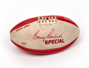 'SWANS Barry Round SPECIAL' football owned by Barry Round, c. 1981.