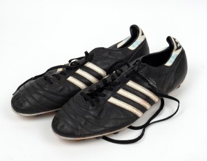 Pair of Barry Round's match-worn Adidas Copa Mundial footy boots, marked 'Made in West Germany', c. 1979.