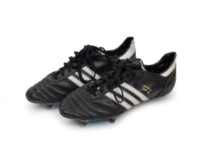 Pair of Barry Round's match-worn Adidas World Cup 82 footy boots, c. 1982, the year following his Brownlow Medal win.