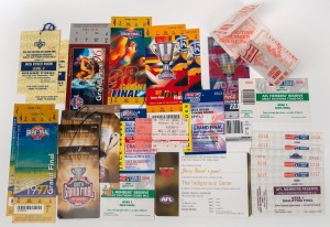 Barry Round's two 1982 Sydney Swans Executive Member Guest Passes, together with more than twenty of Round's Grand Final tickets from years 1993 - 2005.