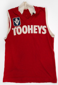Barry Round's c. 1984 Sydney Swans VFL guernsey, Tooheys branding on front, number 25 on back.