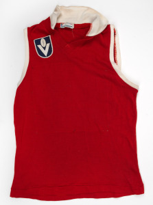 Barry Round's c. 1979 South Melbourne Swans VFL guernsey, VFL logo on front, number 25 on back.