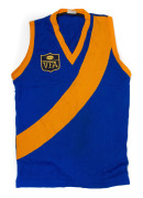 Williamstown F.C. guernsey, VFA logo on front, number 25 on back, owned by Barry Round.