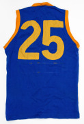 Williamstown F.C. guernsey, VFA logo on front, number 25 on back, owned by Barry Round. - 2