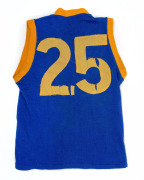Barry Round's 1986 Williamstown F.C. guernsey, match-worn during his VFA Grand Final victory that year, VFA logo and Alan Mance Holden Footscray branding on front, number 25 on back. Round became premiership Captain-Coach in September of that year. - 2