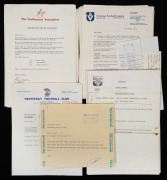 An archive of more than forty documents collected by Barry Round from throughout his football career, including his 1985 Swans player contract, State of Origin selection arrangements notices, VFL player registration forms, many congratulatory telegrams, t
