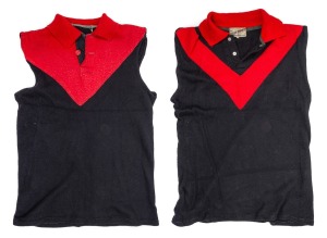 Barry Round's two Nilma Football Club guernseys from his time with the club in the early 1960s, one sans number, the other with number four on back.