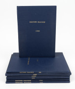 WILLIAMSTOWN F.C.: Seven hardbound volumes of the Dog Town Dialogue Williamstown Football Club newsletter, spanning the years 1985 to 1993, including the 1990 volume of issues covering their premiership season win.