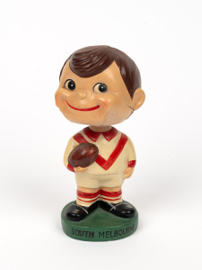 Barry Round's c. 1960s South Melbourne Swans bobblehead figurine, made in Japan by Grizelle, 15cm tall.