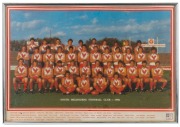 Two of Barry Round's c. 1981 South Melbourne F.C. team photographs, both framed and glazed, the larger 86 x 61cm overall. - 2