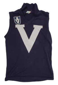 Barry Round's match-worn 1981 VFL Representative Team guernsey, VFL logo on front, number 22 on back.