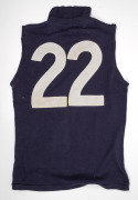 Barry Round's match-worn 1981 VFL Representative Team guernsey, VFL logo on front, number 22 on back. - 2
