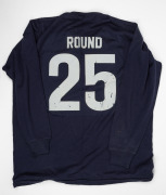 Barry Round's 1996 AFL Centenary long-sleeved jumper, AFL Centenary logo on front, number 25 and 'ROUND' name on back, produced by Sekem. - 3
