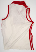 Barry Round's 1984 Sydney Swans VFL guernsey, Hoover branding on front, no number on back. - 2