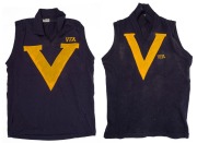 Barry Round's 1988 National Carnival VFA Representative Team guernseys, both with VFA and yellow 'V'&nbsp;on front, one with number 1 on back, the other with number 25 on back. This year's uniform marked the first time that VFA players would wear navy blue ins