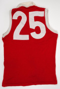 Barry Round's c. 1983 Sydney Swans VFL guernsey, Tooheys branding on front, number 25 on back. - 2