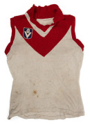 Barry Round's match-worn c. 1977 South Melbourne Swans VFL guernsey, VFL logo on front, number 25 on back.