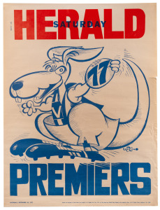 NORTH MELBOURNE: 1975 original WEG Premiership poster; together with seven 1977 North Melbourne WEG posters, (8 items)